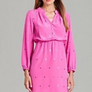 Lilly Pulitzer Turner Silk Beaded Pink Dress